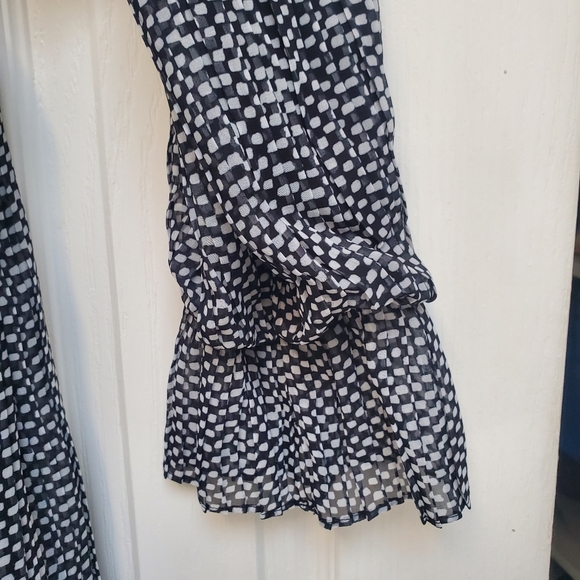 Brand New! EAU Black and White Midi Dress - sz 16 - Picture 3 of 6